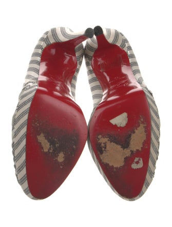 Christian Louboutin Satin Striped Pumps
