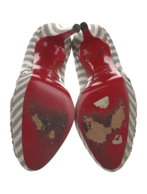 Christian Louboutin Satin Striped Pumps
