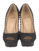Christian Louboutin Spike Accents Wool Pumps