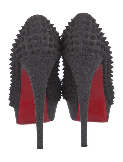 Christian Louboutin Spike Accents Wool Pumps
