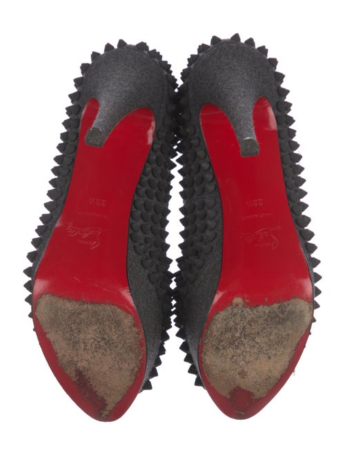 Christian Louboutin Spike Accents Wool Pumps