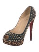 Christian Louboutin Spike Accents Suede Pumps