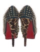 Christian Louboutin Spike Accents Suede Pumps