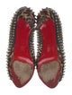 Christian Louboutin Spike Accents Suede Pumps