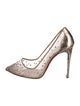 Christian Louboutin Mesh Crystal Embellishments Pumps