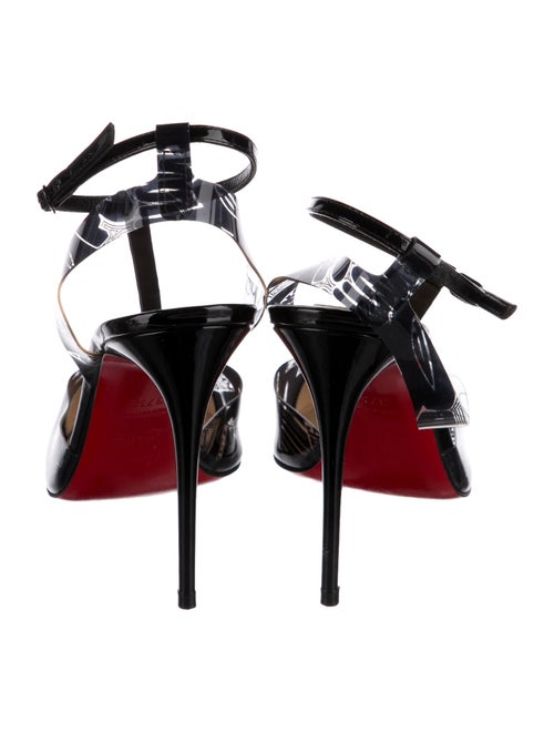 Christian Louboutin Spike Accents Leather T-Strap Pumps
