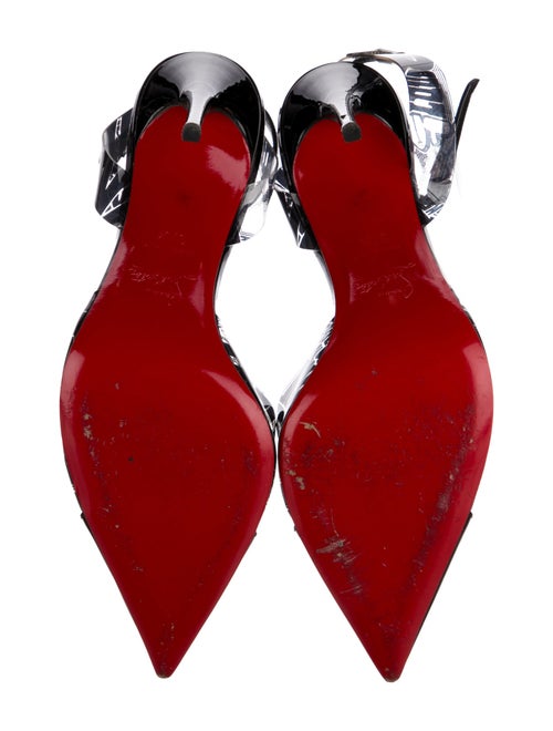 Christian Louboutin Spike Accents Leather T-Strap Pumps