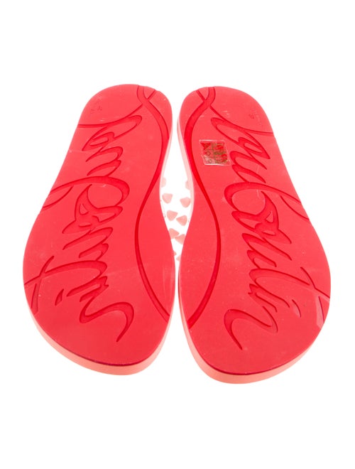 Christian Louboutin Spike Accents Rubber Flip Flops