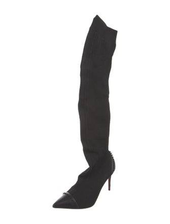 Christian Louboutin Studded Accents Sock Boots