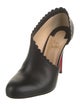 Christian Louboutin Leather Scalloped Accent Pumps