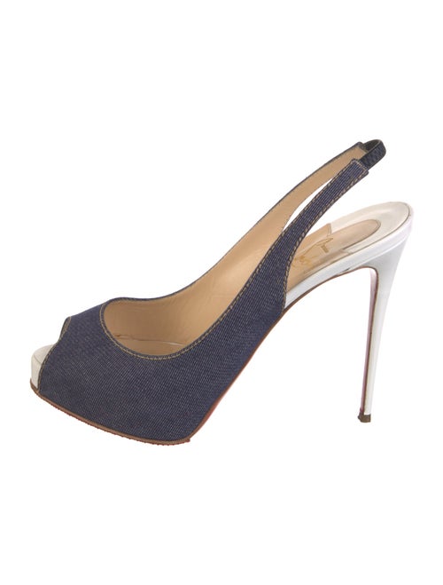Christian Louboutin Denim Slingback Pumps