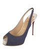Christian Louboutin Denim Slingback Pumps