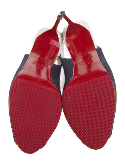 Christian Louboutin Denim Slingback Pumps