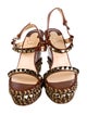 Christian Louboutin Leather Studded Accents Espadrilles