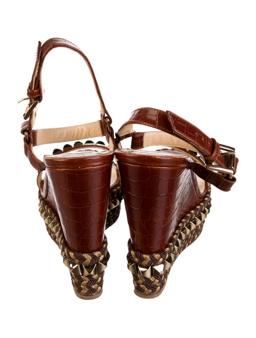 Christian Louboutin Leather Studded Accents Espadrilles