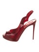 Christian Louboutin Patent Leather Slingback Sandals