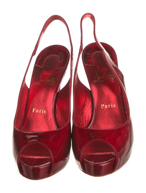 Christian Louboutin Patent Leather Slingback Sandals