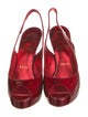 Christian Louboutin Patent Leather Slingback Sandals