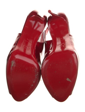 Christian Louboutin Patent Leather Slingback Sandals