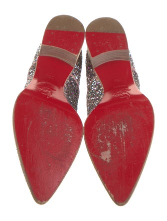 Christian Louboutin Leather Glitter Accents Oxfords