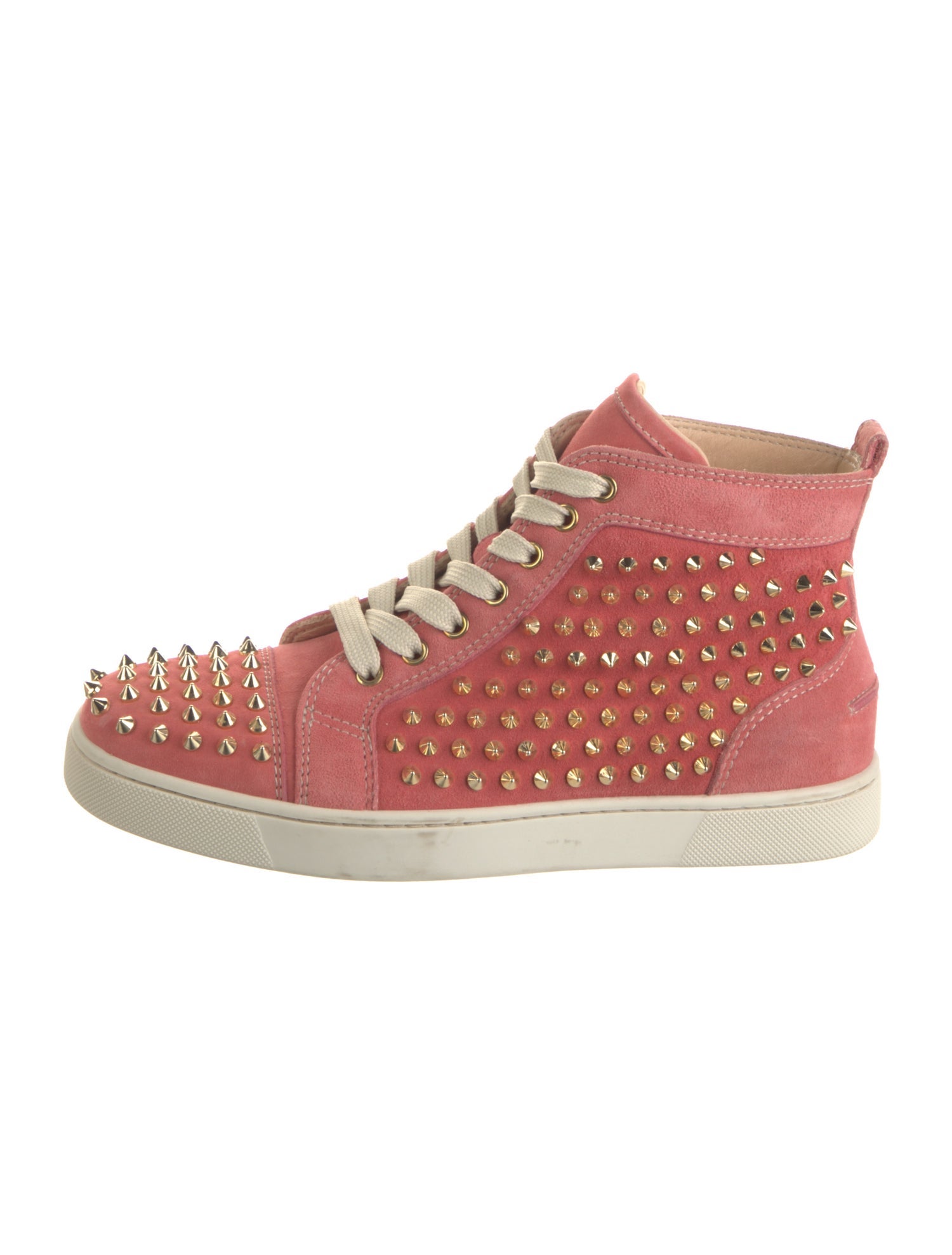 Christian Louboutin Spike Accents Suede Sneakers