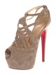 Christian Louboutin Suede T-Strap Pumps