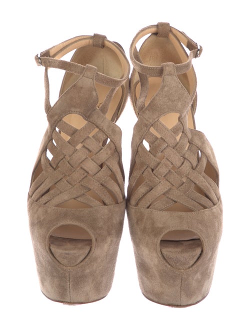 Christian Louboutin Suede T-Strap Pumps