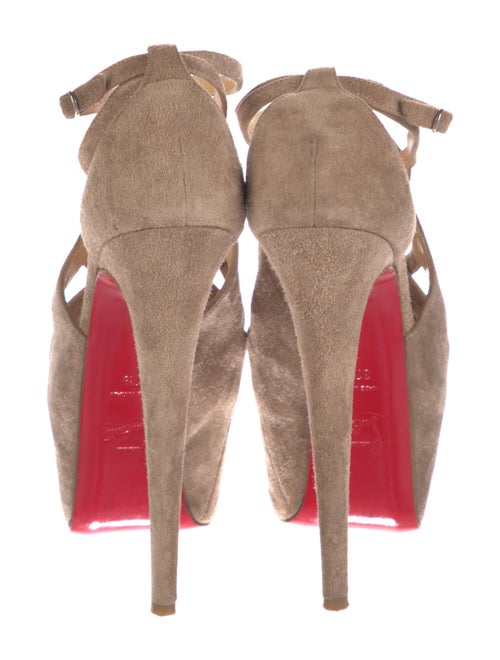 Christian Louboutin Suede T-Strap Pumps