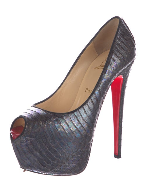 Christian Louboutin Snakeskin Animal Print Pumps
