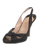 Christian Louboutin Satin Slingback Sandals
