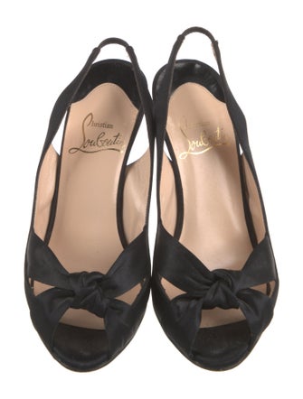 Christian Louboutin Satin Slingback Sandals
