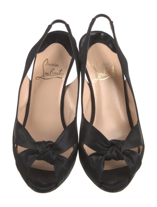 Christian Louboutin Satin Slingback Sandals