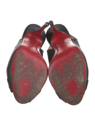 Christian Louboutin Satin Slingback Sandals