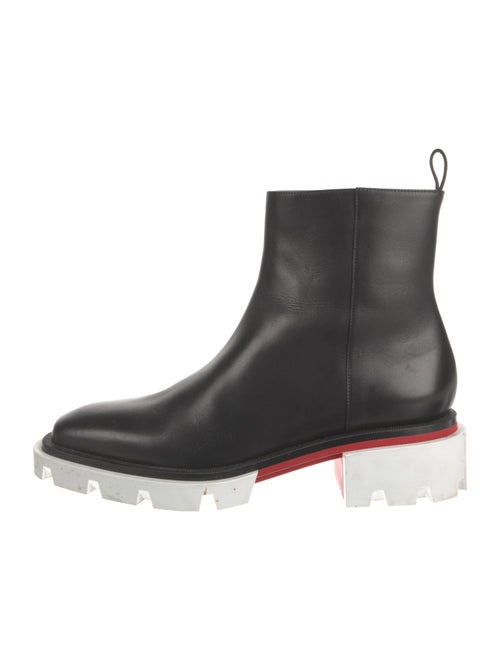 Christian Louboutin Spike Accents Leather Chelsea Boots