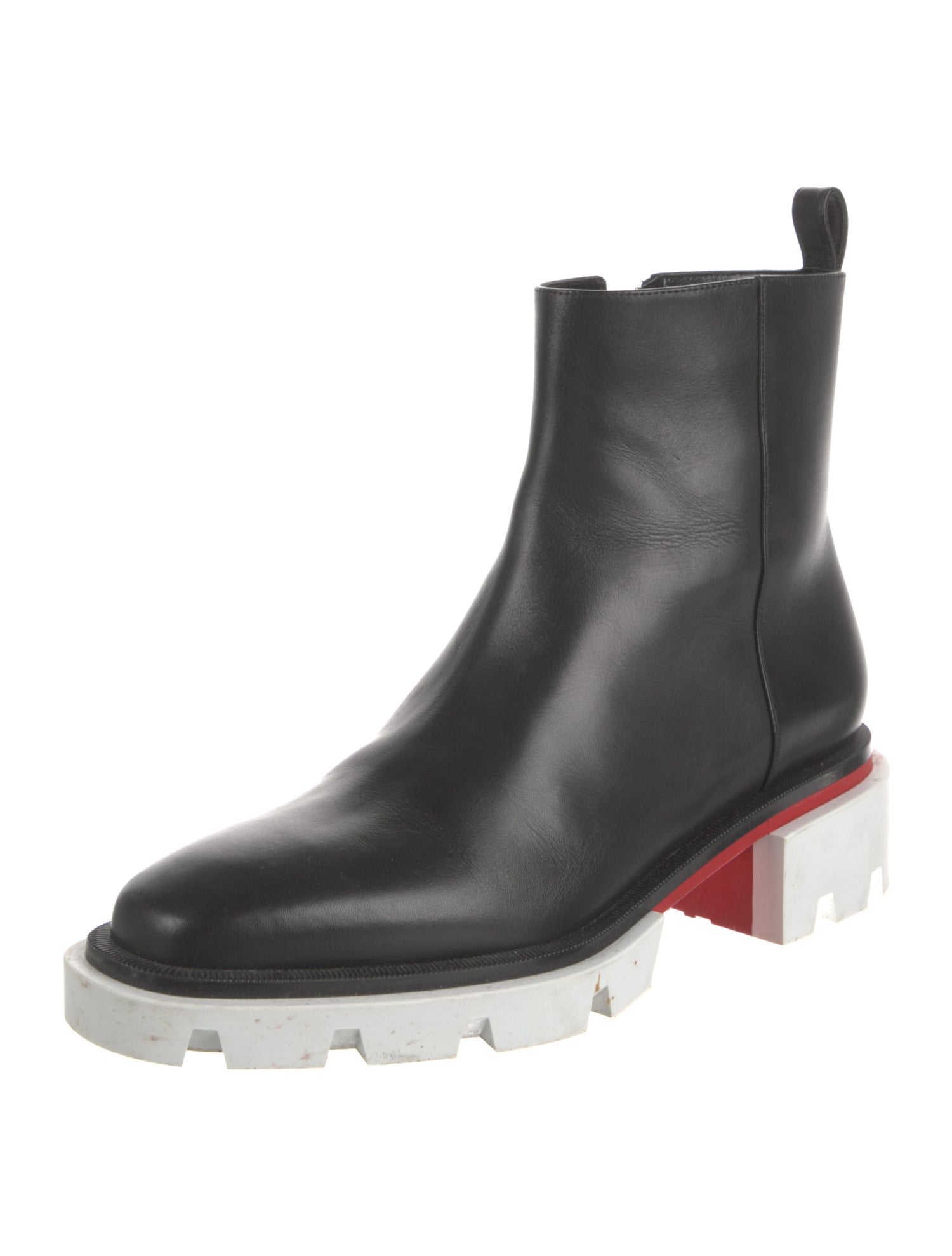 Christian Louboutin Spike Accents Leather Chelsea Boots