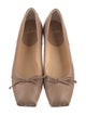 Christian Louboutin Leather Bow Accents Ballet Flats