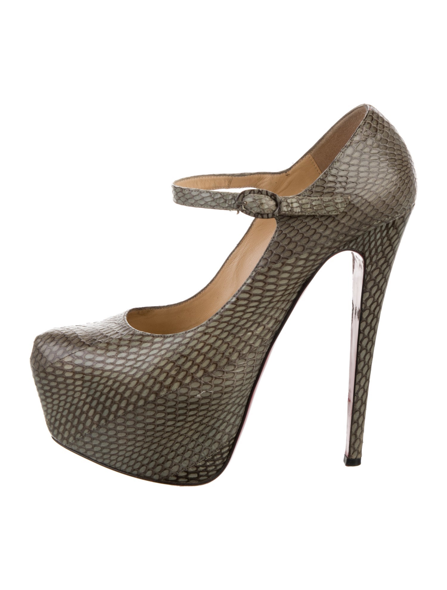 Christian Louboutin Snakeskin Animal Print Pumps