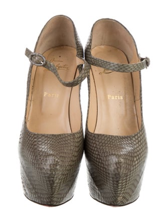 Christian Louboutin Snakeskin Animal Print Pumps
