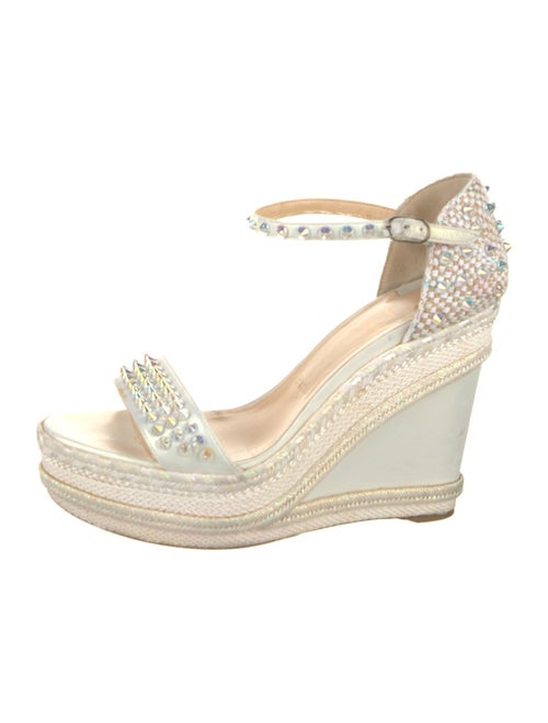 Christian Louboutin Spike Accents Leather Espadrilles