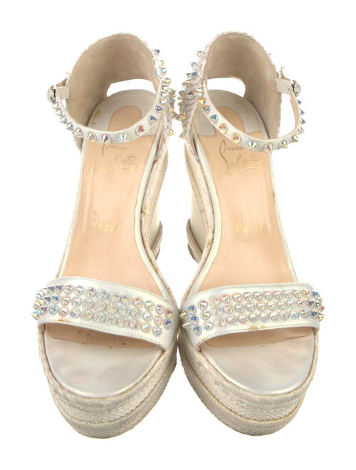 Christian Louboutin Spike Accents Leather Espadrilles