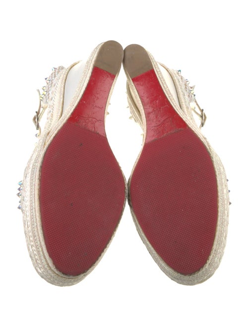 Christian Louboutin Spike Accents Leather Espadrilles