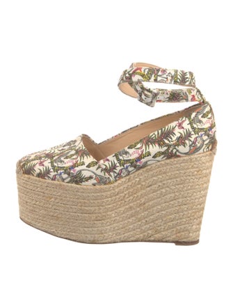 Christian Louboutin Canvas Animal Print Espadrilles