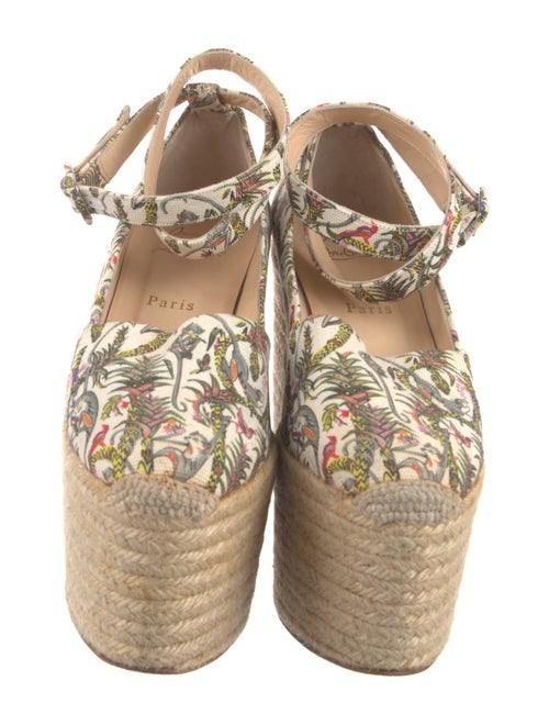 Christian Louboutin Canvas Animal Print Espadrilles