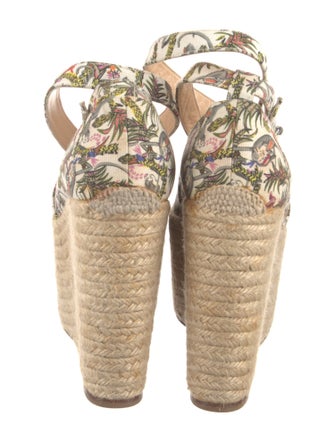 Christian Louboutin Canvas Animal Print Espadrilles