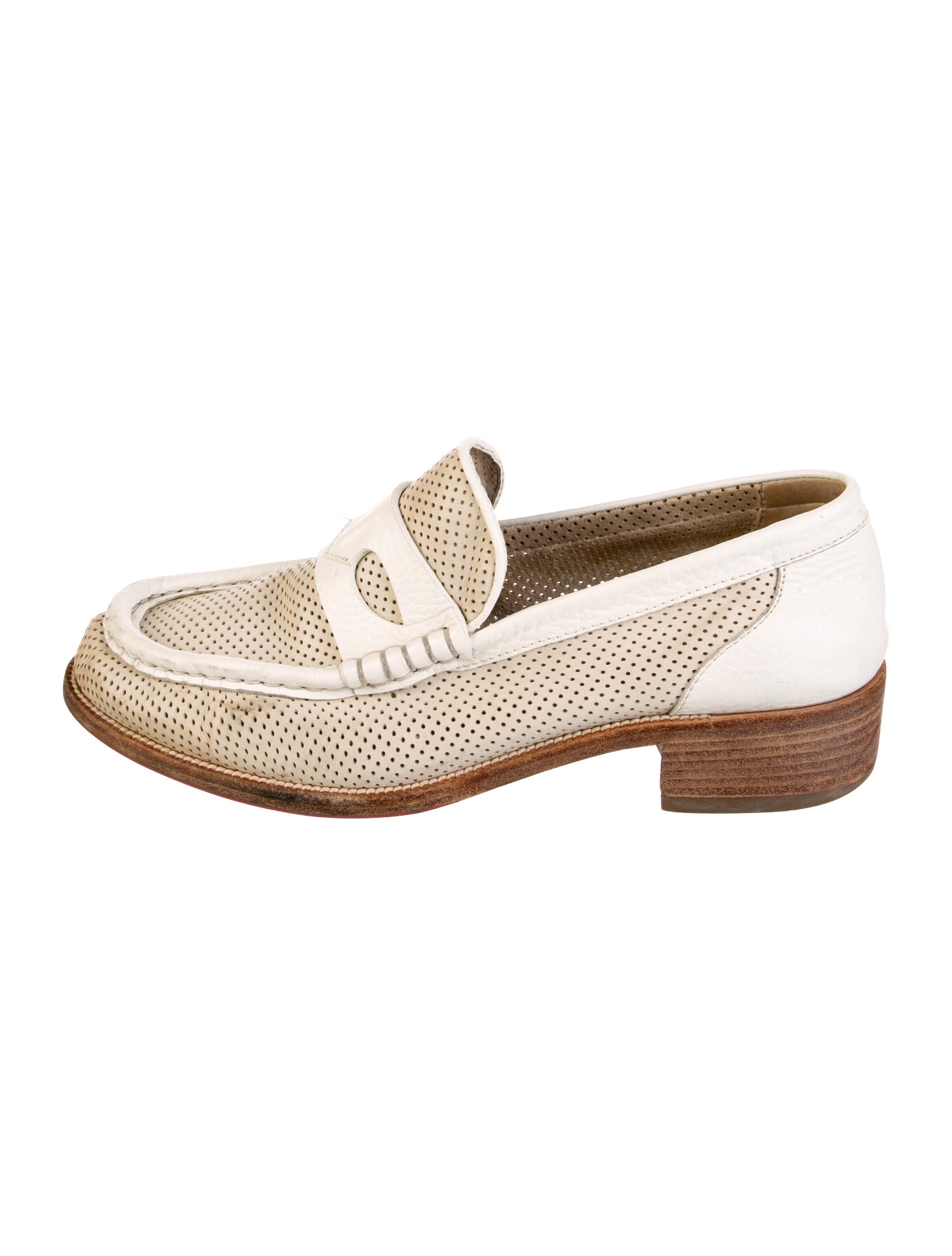 Christian Louboutin Leather Colorblock Pattern Slingback Pumps