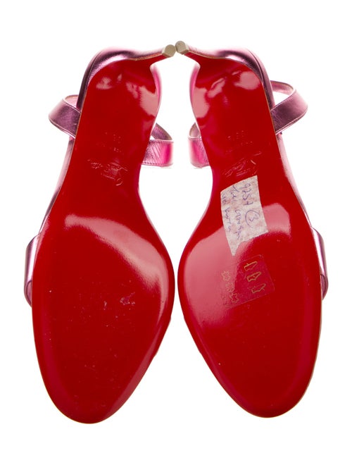 Christian Louboutin Leather Printed Slingback Sandals