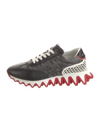 Christian Louboutin Spike Accents Leather Sneakers