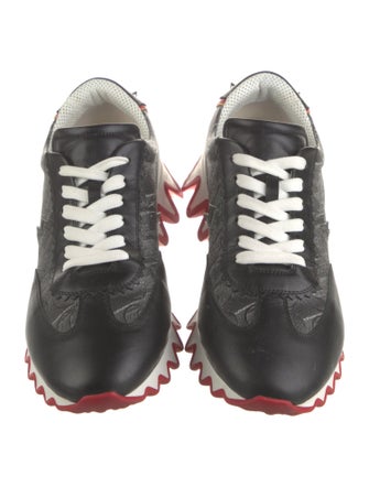 Christian Louboutin Spike Accents Leather Sneakers