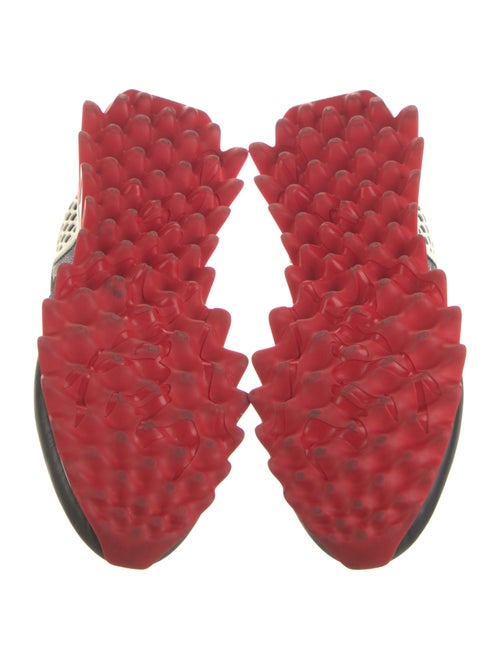 Christian Louboutin Spike Accents Leather Sneakers