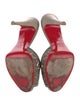 Christian Louboutin Leather Mesh Accents Slides